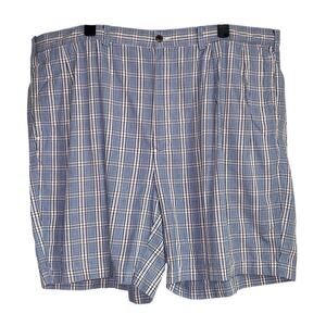Polo Golf Ralph Lauren Plaid Mid-Rise Flat Front Golf Chino Short Blue/White 42